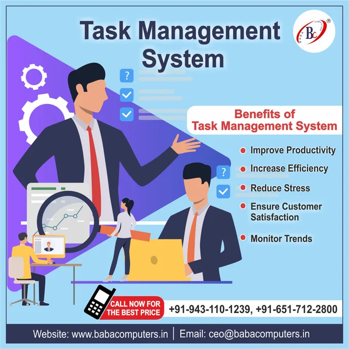 Limitless task assigning, users, roles and reports in just one application.
Paperless task management Software for project managers that gives them access to create and customize workflows accordingly. It keeps the team updated and assigns each employee with related responsibilities. To learn more about our highly advanced Project Management Software, contact us :-
☎  91-651-712-2800
📞  91-943-110-1239
Email : ceo@babacomputers.in
Visit : https://babacomputers.in/index.php/product_tms

#taskmanagement #teambabacomputers #technology #managementsoftware #softwareasaservice #paperless #responsive #advanced #fast #updates #access #devlopment #digital