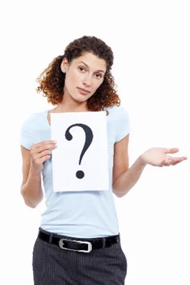 Woman posing a question. 