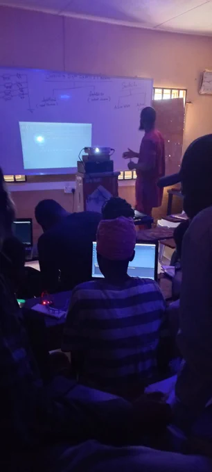 Picture of me taking programming and engineering class at Hamzatronics Technologies 