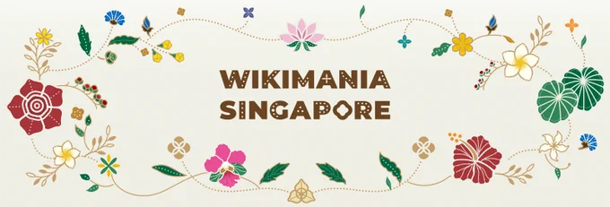 Description in English: Wikimania 2023 Singapore header logo. Illustrated by Adien Gunarta and Naila Rahmah. https://commons.wikimedia.org/wiki/File:Wikimania_2023_Singapore_Header_logo_no_date.svg