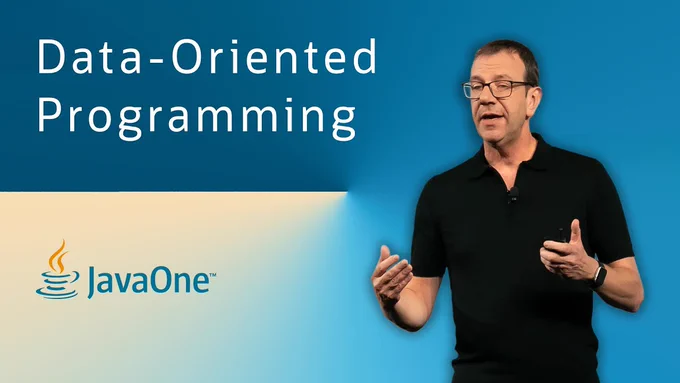 Image of Gavin Bierman and JavaOne logo and title 'Data Oriented Programming