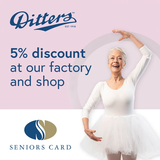 Ditters is offering discount to south australian seniors card holders