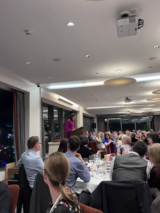 Photo of author Niamh Murray at the Conference Dinner.