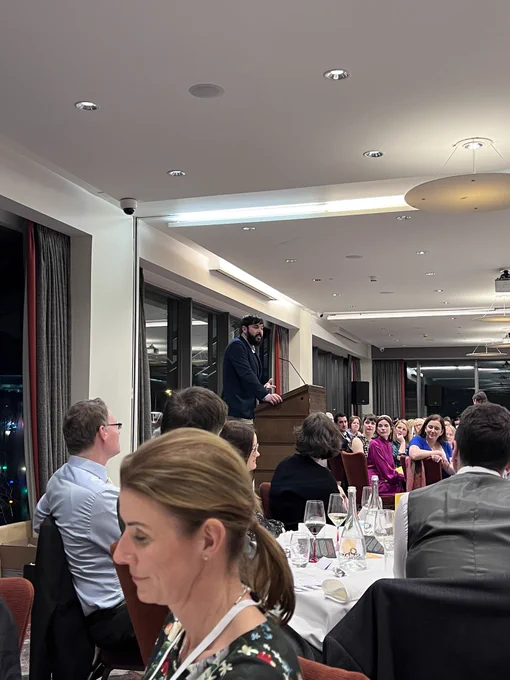 Photo of author Joseph Murray at the Conference Dinner.