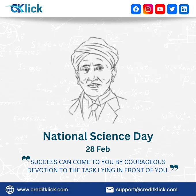 Celebrate National Science Day with a virtual science fair!
https://bit.ly/CreditKlick
.
.
#nationalscienceday2023 #nationalscienceday #scorecredit #creditscores #creditscoresmatter #creditscoretips #creditscoreimprovement #creditscoreboost #800creditscore #creditscorehelp #700creditscore #creditscoregoals #creditscorerepair #creditscoreup #creditscore850 #DelhiNCR #Gurgaon