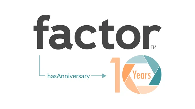 Factor special 10th Anniversary logo