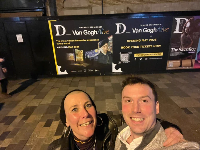 Grinning selfie alert...

What a joy to see @brightfest launch last week with lovely client @VanGoghAliveUK. 
VGA is coming in May and part of packed Festival programme. 
Exciting times for Brighton!

#BrightonFestival 
