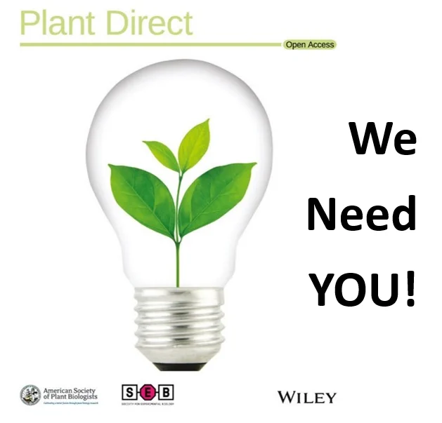 Logo of Plant Direct with small plant in light bulb with text, "We need you!"