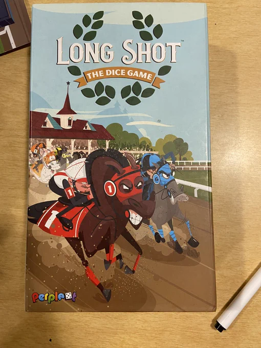 A picture of the box of the board game “Long Shot”
