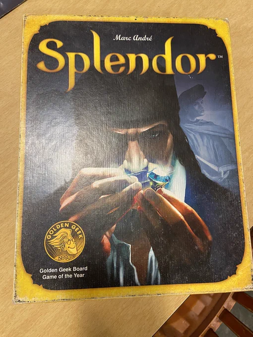 A picture of the box of the board game “Splendor”