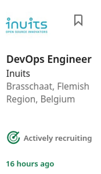 @inuits hiring a DevOps Engineer