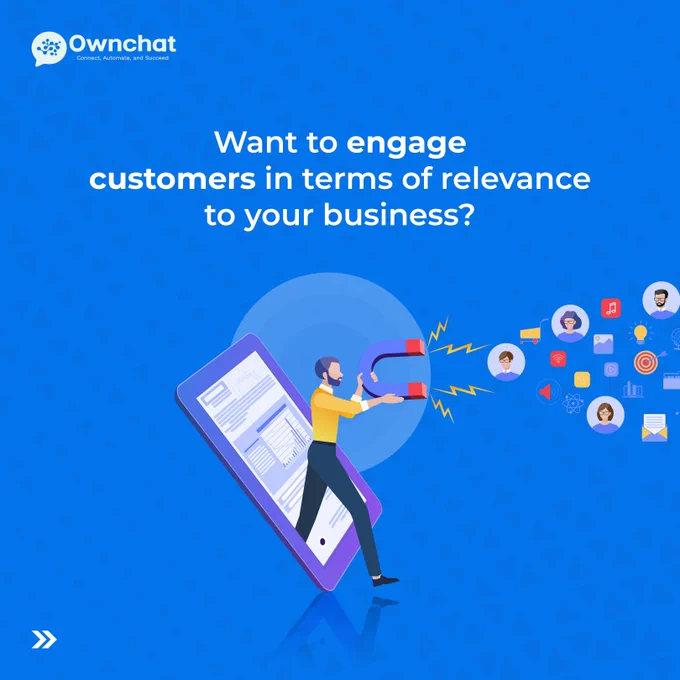 Whatsapp Business API:

Want to engage customers in terms of relevance to your business?
 
Are you running out of time to manage customers?
 
Want to reduce the cost of Customer support too?
 
Check out our Whatsapp Business API (Ownchat) for your business support.
 
Connect Now.
