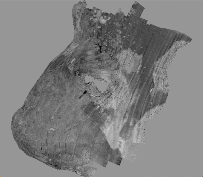 Multibeam backscatter mosaic