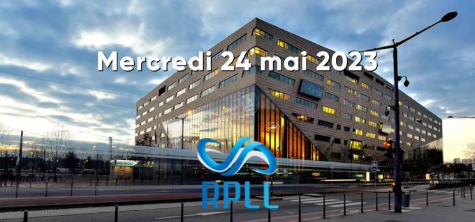 Photo de l'Hôtel de Région à Lyon avec la date des RPLL (mercredi 24 mai 2023)
