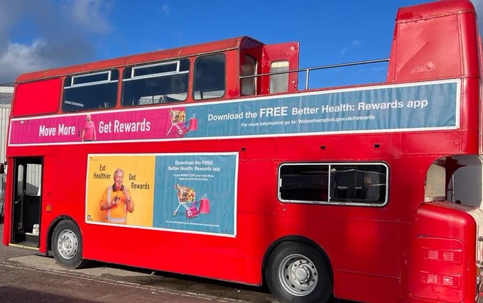 Image shows the Better Health: Rewards Bus.