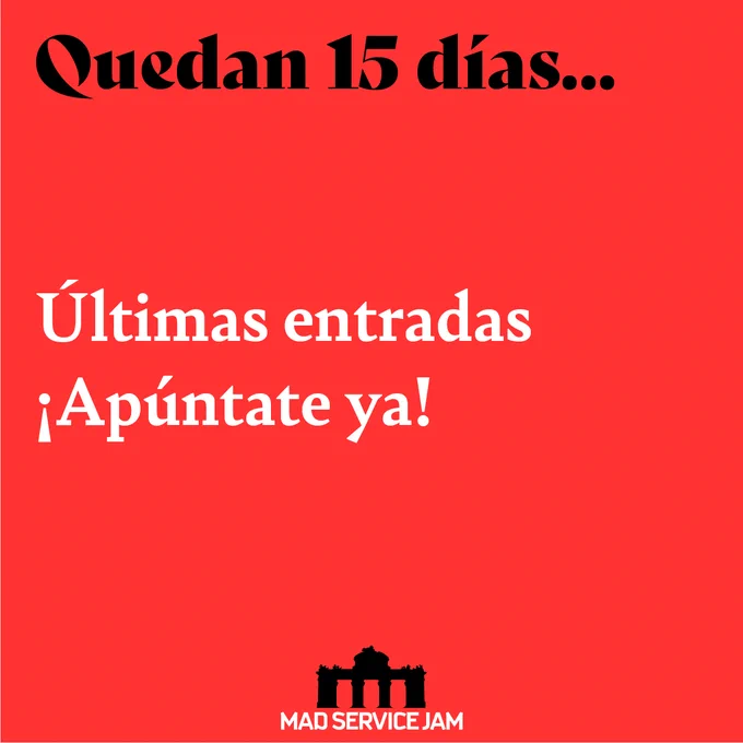 Quedan sólo 15 días para la Jam. Últimas entradas, ¡apúntate ya!