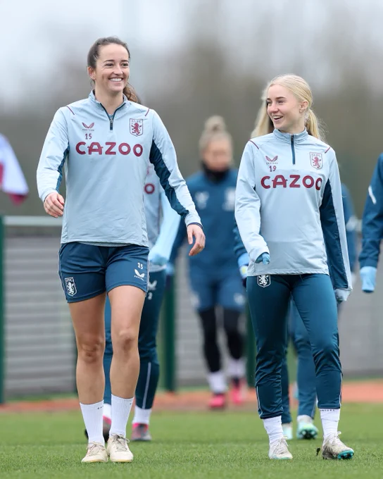 Anna Patten and Laura Blindkilde Brown pictured during training at Bodymoor Heath.