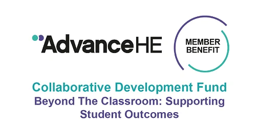 Image of the logo for Advance HE's Collaborative Development Fund project 'Beyond the classroom - supporting student outcomes