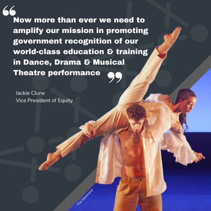 Now more that ever we need to amplify our mission in promoting government recognition of our world-class education & training in Dance, Drama and Musical Theatre performance