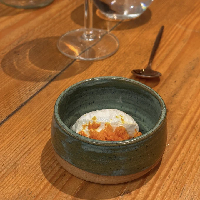 Goats curd and sea buckthorn