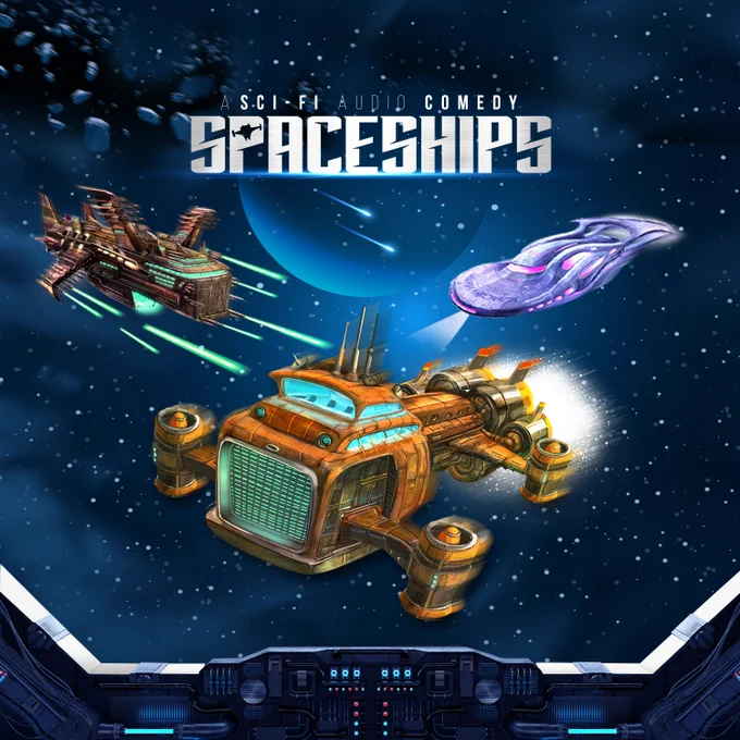 The cover art for the podcast Spaceships.