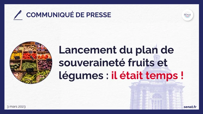 Lancement du plan de souveraineté fruits et légumes : il était temps !