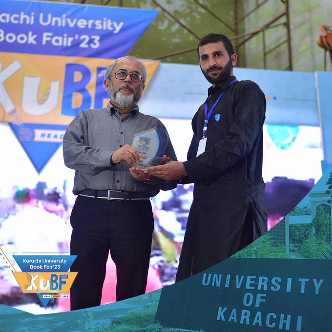 𝐈𝐧 𝐫𝐞𝐜𝐨𝐠𝐧𝐢𝐭𝐢𝐨𝐧 𝐨𝐟 𝐡𝐢𝐬 𝐞𝐬𝐭𝐞𝐞𝐦𝐞𝐝 𝐩𝐫𝐞𝐬𝐞𝐧𝐜𝐞, 𝐭𝐡𝐞 𝐆𝐞𝐧𝐞𝐫𝐚𝐥 𝐒𝐞𝐜𝐫𝐞𝐭𝐚𝐫𝐲 𝐈𝐬𝐥𝐚𝐦𝐢 𝐉𝐚𝐦𝐢𝐚𝐭 𝐓𝐚𝐥𝐛𝐚, 𝐔𝐧𝐢𝐯𝐞𝐫𝐬𝐢𝐭𝐲 𝐨𝐟 𝐊𝐚𝐫𝐚𝐜𝐡𝐢, 𝐩𝐫𝐞𝐬𝐞𝐧𝐭𝐞𝐝 𝐡𝐢𝐦 𝐰𝐢𝐭𝐡 𝐚𝐧 𝐡𝐨𝐧𝐨𝐫𝐚𝐫𝐲 𝐬𝐡𝐢𝐞𝐥𝐝.