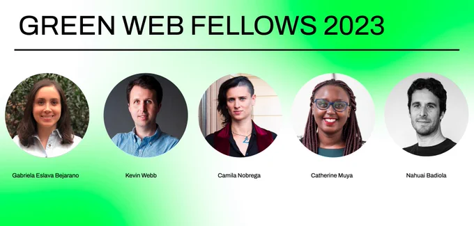 our five green web fellows 2023