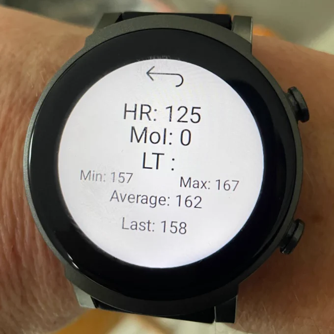 watch showing real time lactate threshold detection on a smartwatch