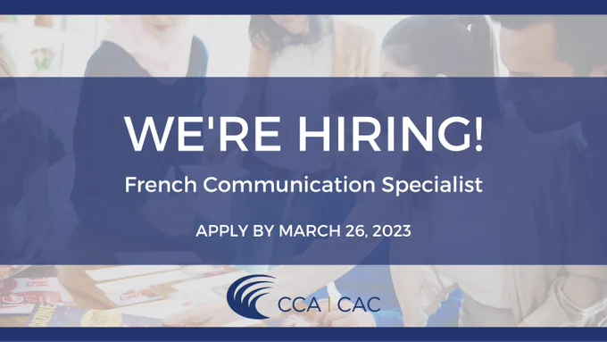 We're hiring! French Communication Specialist. Apply by March 26, 2023.