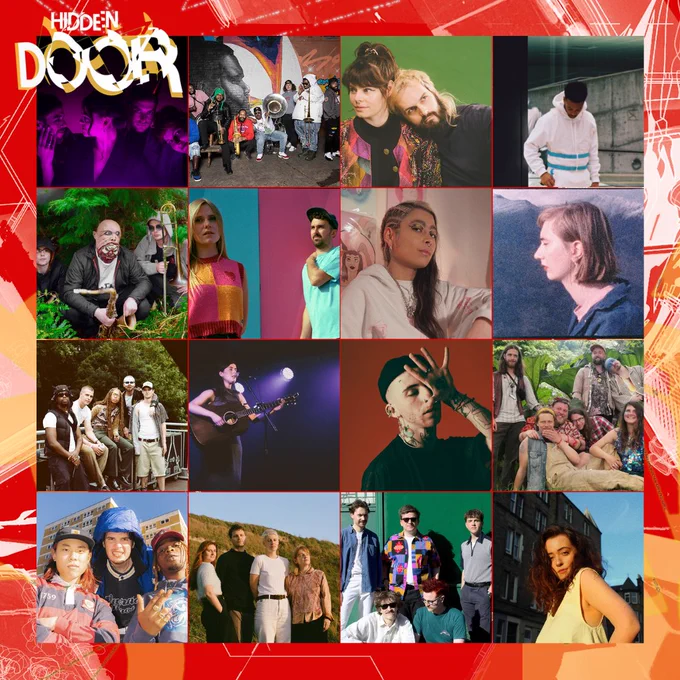 16 different bands who are appearing at Hidden Door. Full list on the website.