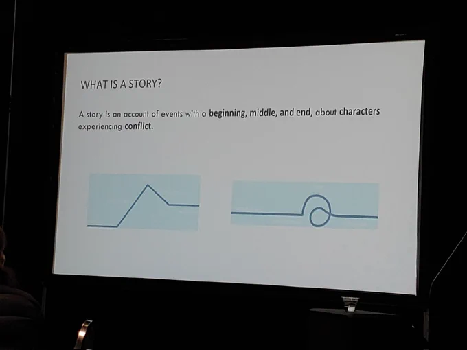 Slide showing two different story structures 