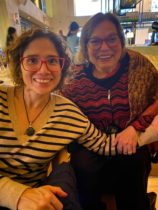 A photo of Catalina Devandas (left) and Judy Heumann (right). 