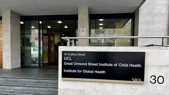 Photo of entrance of the institute of child health