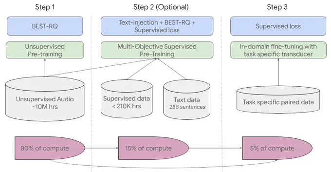 USM’s overall training pipeline.
