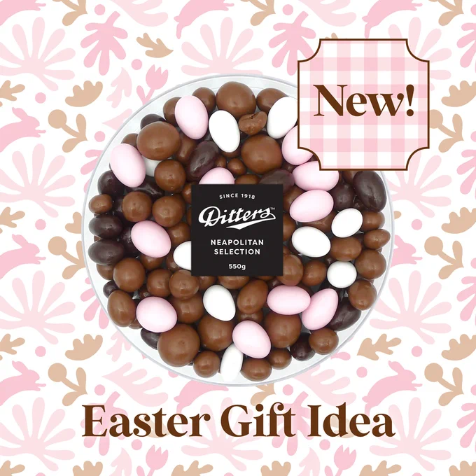 Ditters Neapolitan Selection gift tray of 7 different chocolate treats for easter