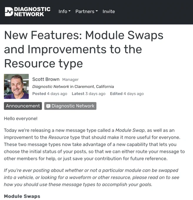 Diagnostic Network announces new Module Swap System
