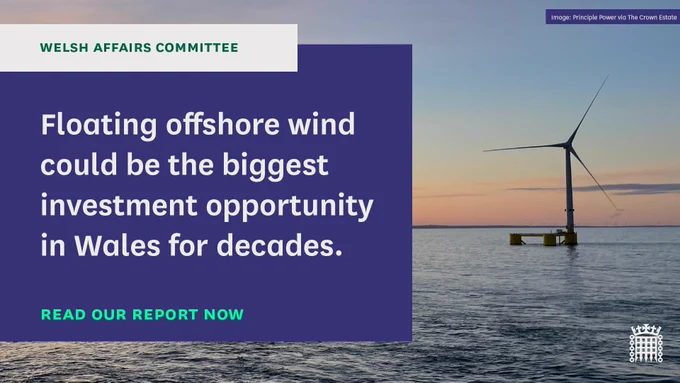 Welsh Affairs Committee

Floating offshore wind could be the biggest investment opportunity in Wales for decades.
 
Read our report now