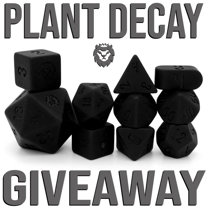 Lump of Coal is a 10-piece set of matte black resin dice with a sooty, powder coating.