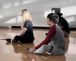 Members of the Emerge Dance Club sitting.