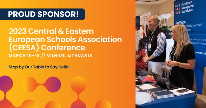 Proud sponsor of the 2023 Central & Eastern European Schools Association (CEESA) Conference March 16-18 in Vilnius, Lithuania. Come say hi!