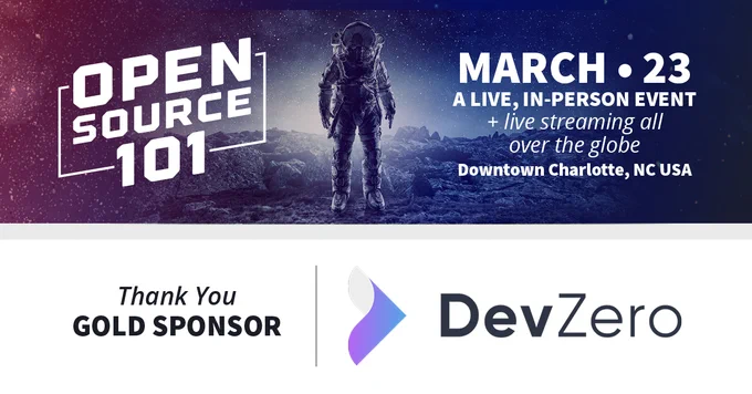 DevZero sponsoring OS 101 happening on Mar 23, Charlotte