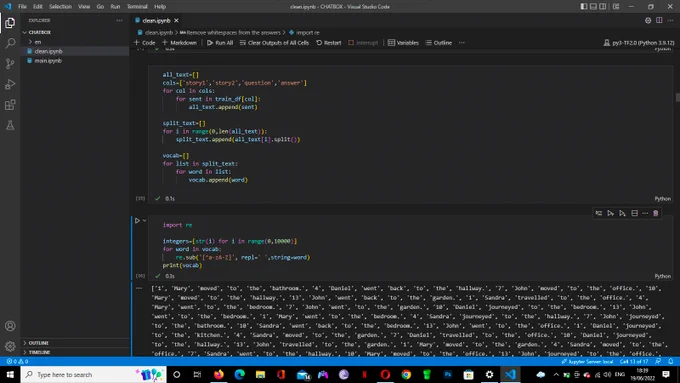 Melva Mitchell Fort Worth Day 4 #100devs Creating a vocabulary of words from the data by splitting each sentence in all columns into individual words. #programmingwithmosh #deved #webdevelopement #webdesign #programming #coding #Python #Java #javascript #code #coder #100DaysOfCode #CodeNewbie #KnowProgram

