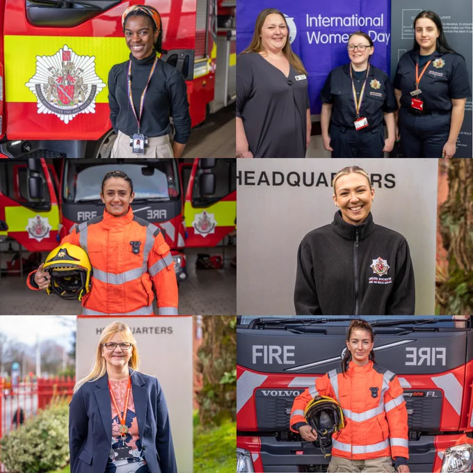 Collage of images of women who work for us in uniform, non-uniform, operational and non-operational roles
