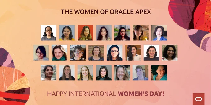 The Women of Oracle APEX. Happy International Women's Day!