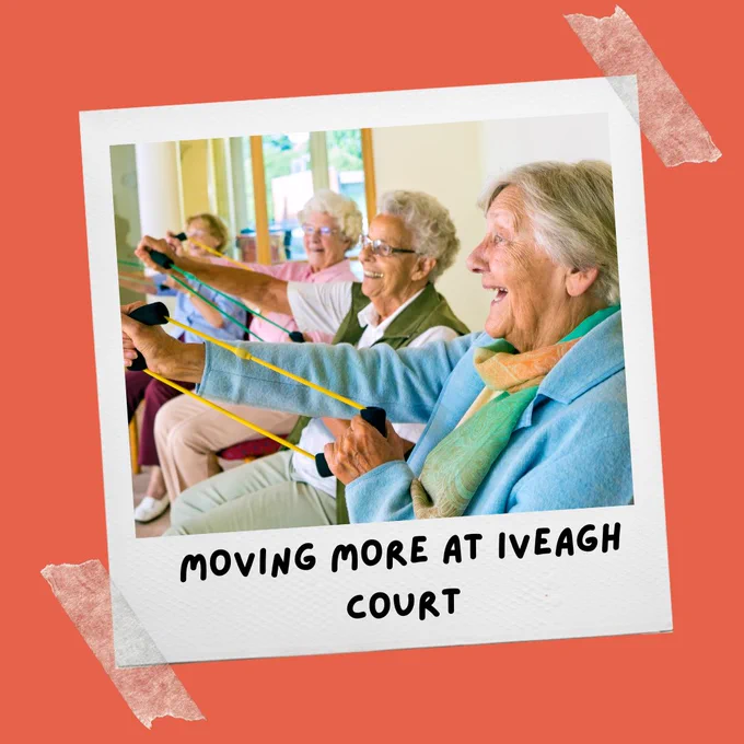 People seated doing exercise.