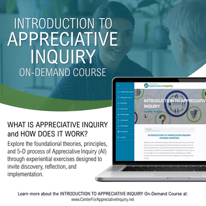 What is appreciative inquiry and how does it work? Explore the foundational theories, principles, and 5-D process of Appreciative Inquiry through experiential exercises designed to invite discovery, reflection, and implementation.