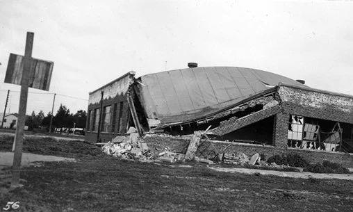 Damage to Compton Junior High School from the 1933 Long Beach earthquake