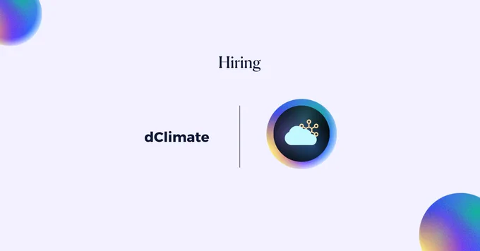 Carbon Markets and Project Origination Lead
@dClimateDAO 

New York, NY, USA Remote
Full time