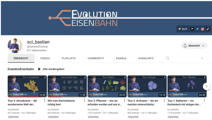 Evolution Eisenbahn YouTube Kanal Screenshot
